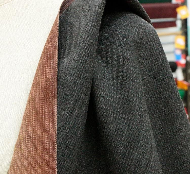 ZSPNWE - 50 Momme Handmade Tussah Silk Plain Weave Mud Silk Fabric - 99cm by the Yard