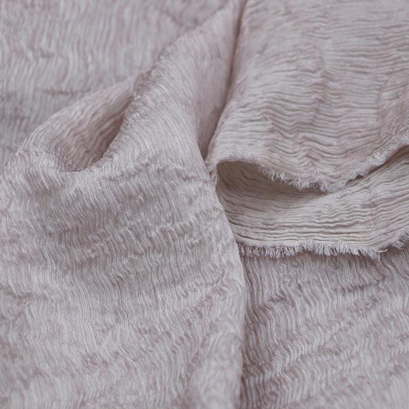 LZSYJL - 18 Momme Dirty Dyed Dimensional Drape Tussah Silk Crepe Fabric - 85cm wide by the Yard