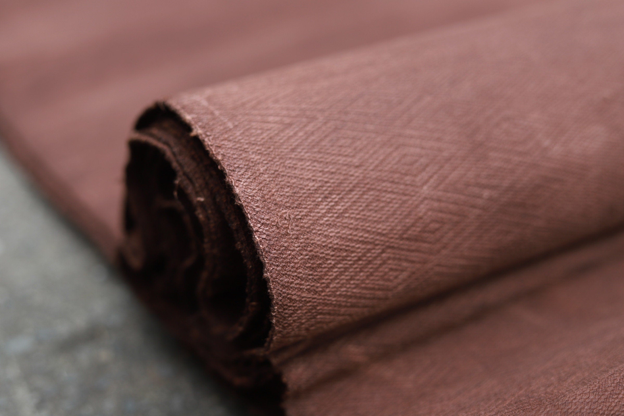 HUI Jacquard Cotton Fabric/Eco-Friendly Traditional Chinese Plant Dye Fabric/Earth Color Cotton Fabric By the Yard