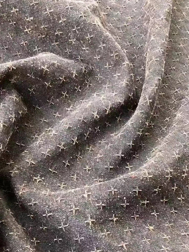 XIAOXINX - 100 Momme Jacquard Mud Silk Gambiered Ganton Tussah Silk Fabric - 110cm wide by the Yard