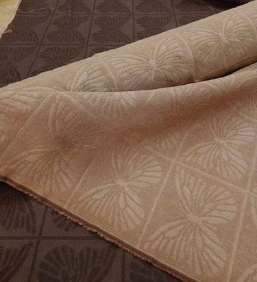 HONGHUDIE - 70 Momme Jacquard HongYunsha Gambiered Ganton Tussah Silk Fabric - 110cm wide by the Yard