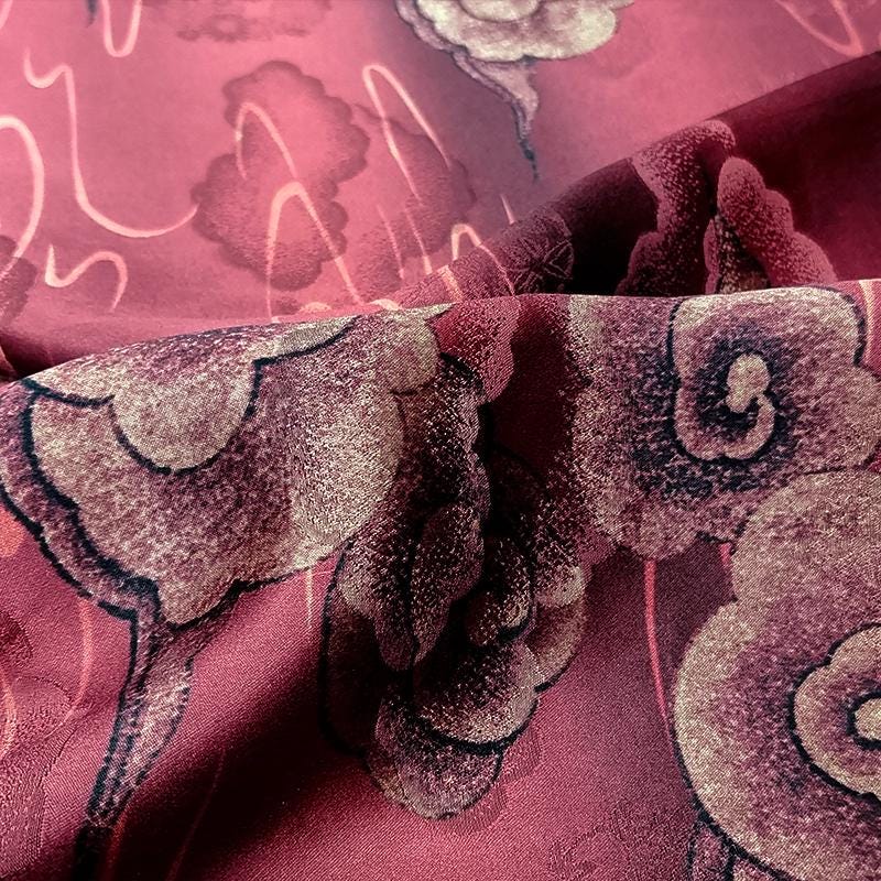 GUYJIX - Handmade 40 Momme Mud Silk Satin Fabric -112cm By the Yard