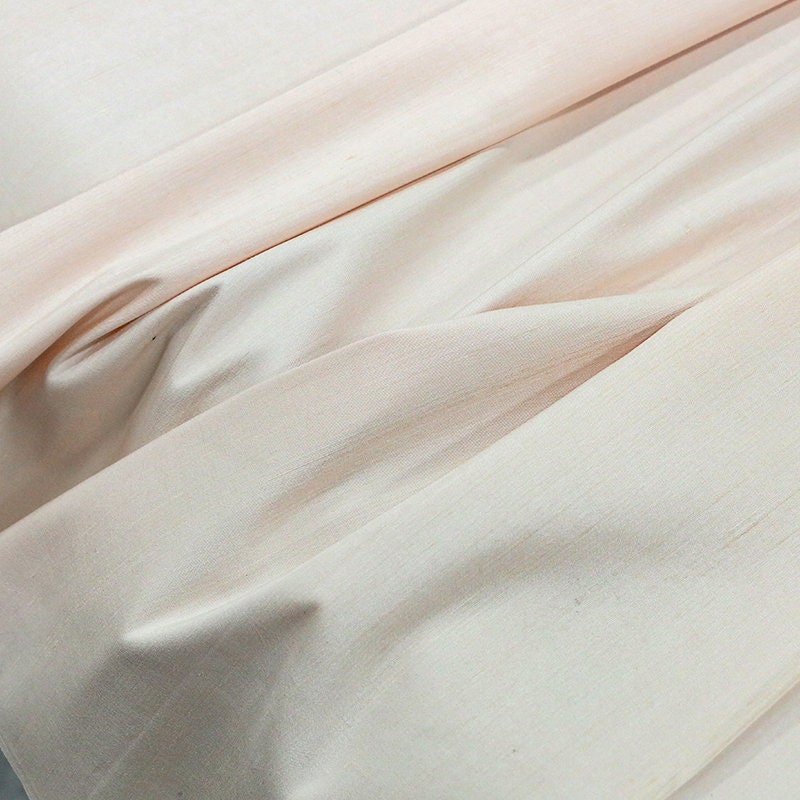 JILIB - Handmade Gambiered Ganton Tussah Silk Fabric - 115cm wide by the Yard