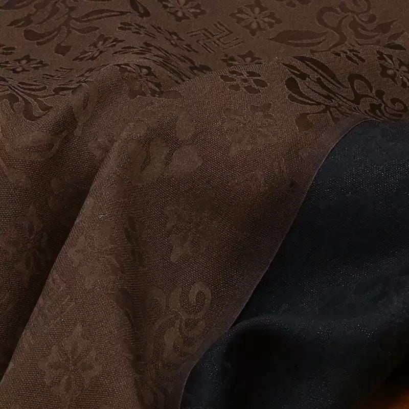 HLMFKS - Handmade 19 Momme HUALUO Jacquard Mud Silk Fabric (Openwork texture) - 110cm by the Yard