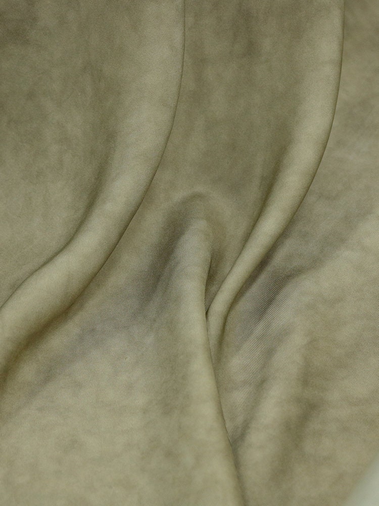 TWILL - 18 Momme Dirty Dyeing Distressed Twill Silk Fabric Made of Mulberry Silk - 135cm by the Yard