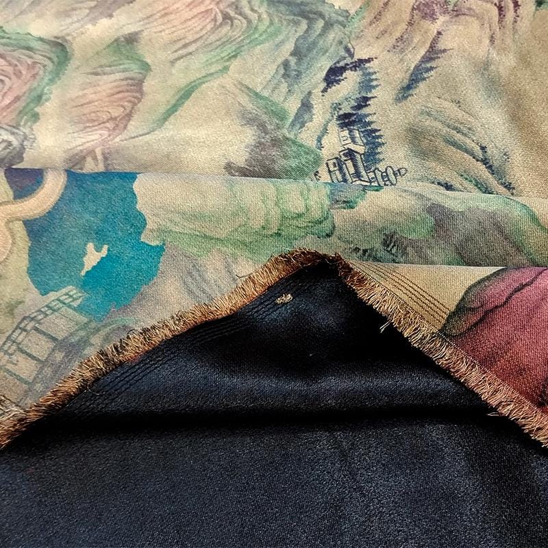 GYPMSS - Handmade 70 Momme PIZI Mud Silk Satin Fabric - 112cm By the Yard