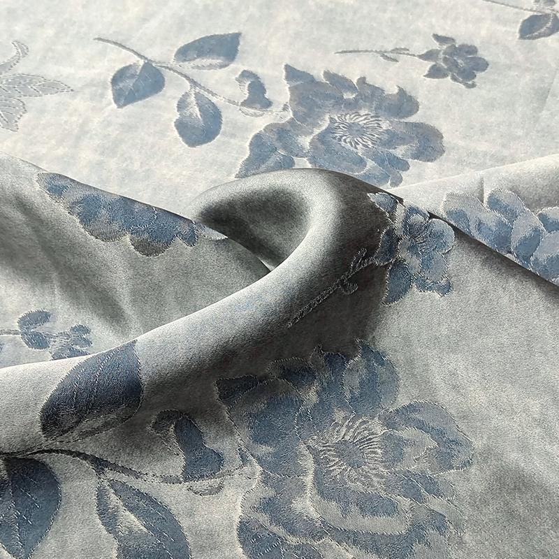 GYNVRH - Handmade 40 Momme Plant Dyeing Mud Silk Satin Fabric - 112cm By the Yard