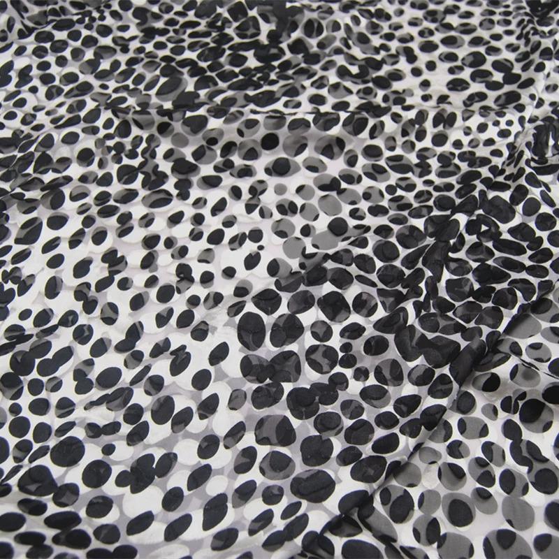 JFHDBWBX - Silk Devore Satin Fabric, 19 Momme Burnout Leopard , 138 cm Wide by the Yard
