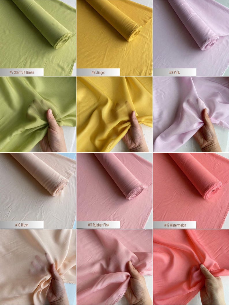 9 Momme Silk Cotton colors 7–12