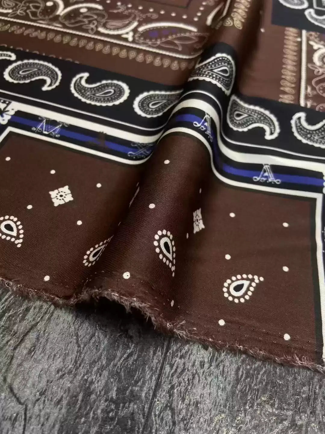 BUBYGH - 21 Momme Cashew Flower Digital Print Stretch Silk Satin Fabric - 140cm wide by the Yard