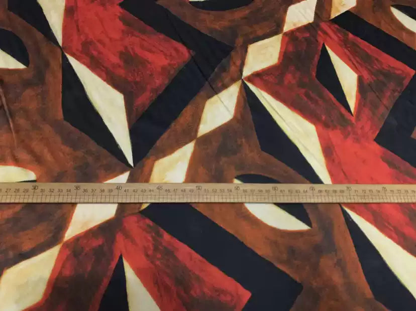 BXMYBG - 19 Momme Boho Style Irregular Pattern Digital Print Stretch Silk Satin Fabric - 140cm wide by the Yard