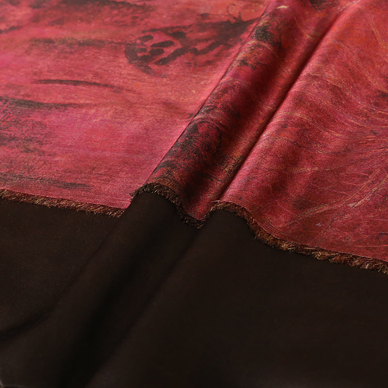 GUJANH - Handmade 50 Momme PIZI Mud Silk Satin Fabric - 112cm wide by the Yard