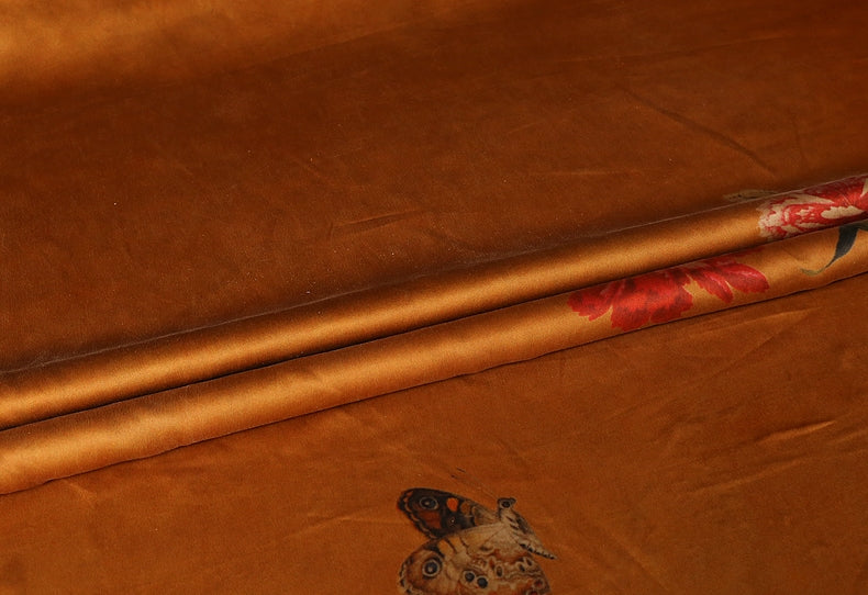 GUJBHH - Handmade 40 Momme Mud Silk Satin Fabric - 140cm wide by the Yard