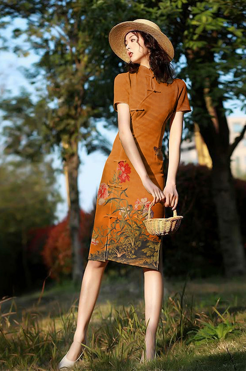 GUJBHH - Handmade 40 Momme Mud Silk Satin Fabric - 140cm wide by the Yard