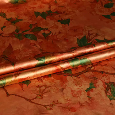 GUJFLH - Handmade 50 Momme PIZI Mud Silk Satin Fabric - 112cm wide by the Yard