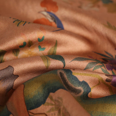 GUJFLY - Handmade75 Momme PIZI Mud Silk Satin Fabric - 112cm wide by the Yard