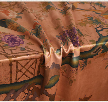 GUJFLY - Handmade75 Momme PIZI Mud Silk Satin Fabric - 112cm wide by the Yard