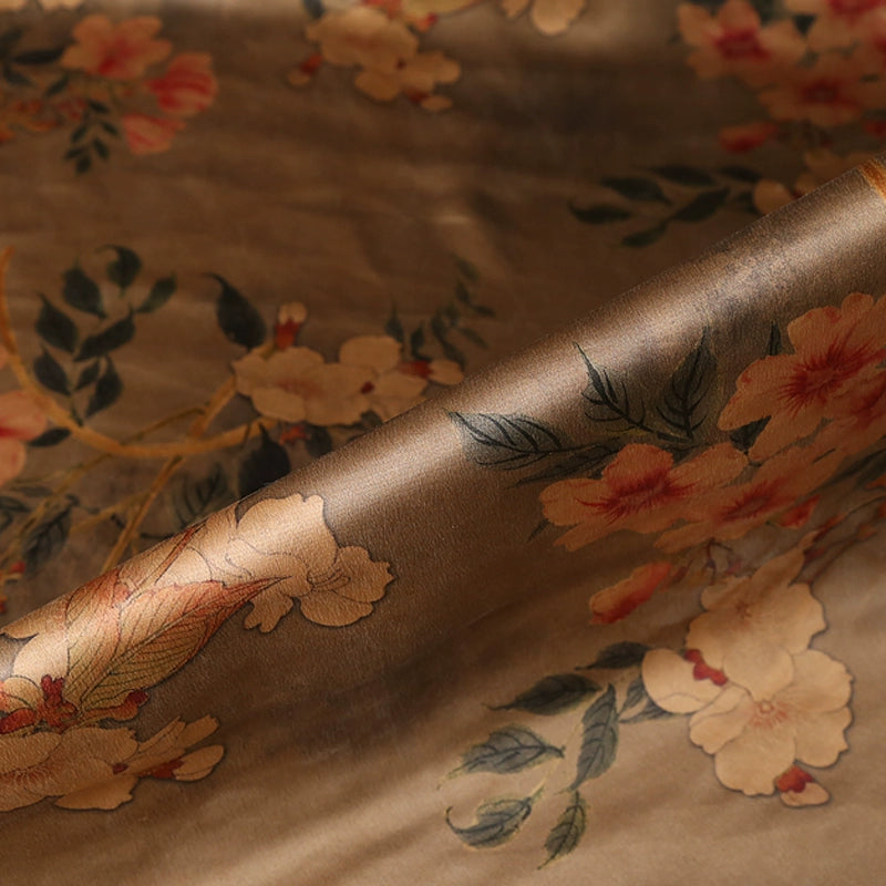 GUJFTH - Handmade 40 Momme Mud Silk Satin Fabric - 140cm wide by the Yard