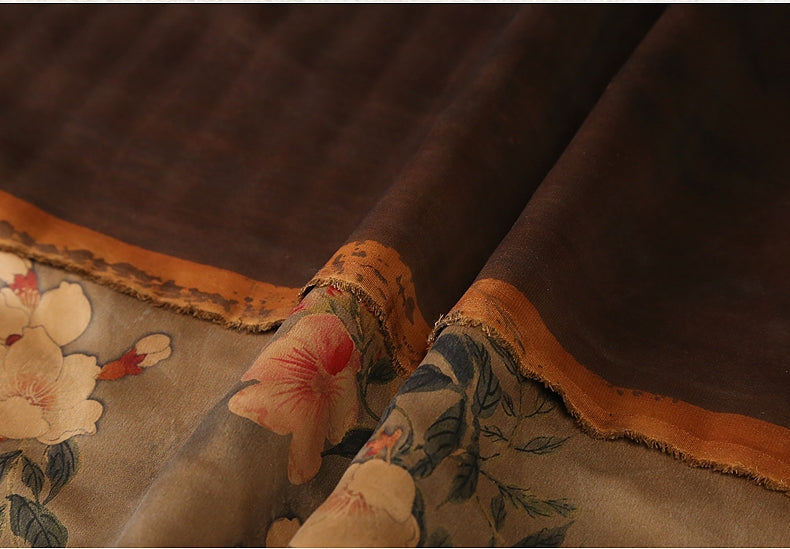 GUJFTH - Handmade 40 Momme Mud Silk Satin Fabric - 140cm wide by the Yard