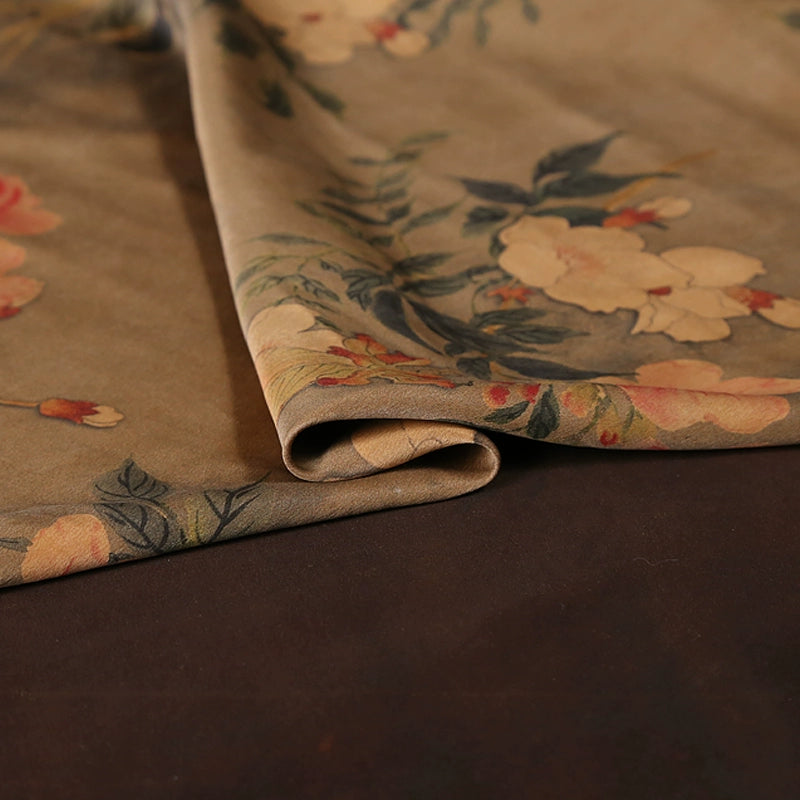 GUJFTH - Handmade 40 Momme Mud Silk Satin Fabric - 140cm wide by the Yard