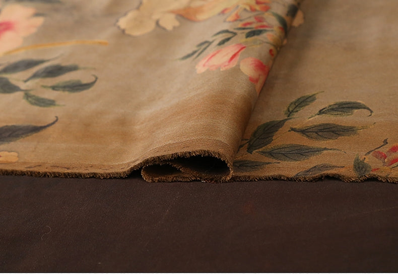 GUJFTH - Handmade 40 Momme Mud Silk Satin Fabric - 140cm wide by the Yard