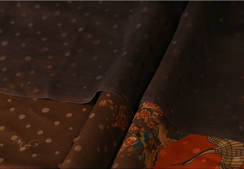 GUJHHM - Handmade 40 Momme Mud Silk Satin Fabric - 112cm wide by the Yard