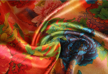 GUJHLM - Handmade 50 Momme PIZI Mud Silk Satin Fabric - 140cm wide by the Yard