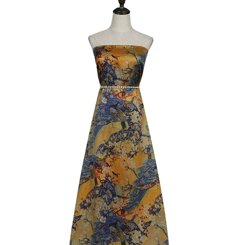 GUJKQY - Handmade75 Momme PIZI Mud Silk Satin Fabric - 112cm wide by the Yard