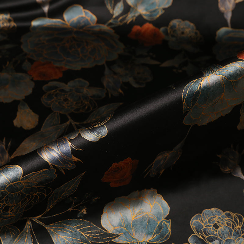 GUJLFR - Handmade 40 Momme Mud Silk Satin Fabric - 112cm wide by the Yard