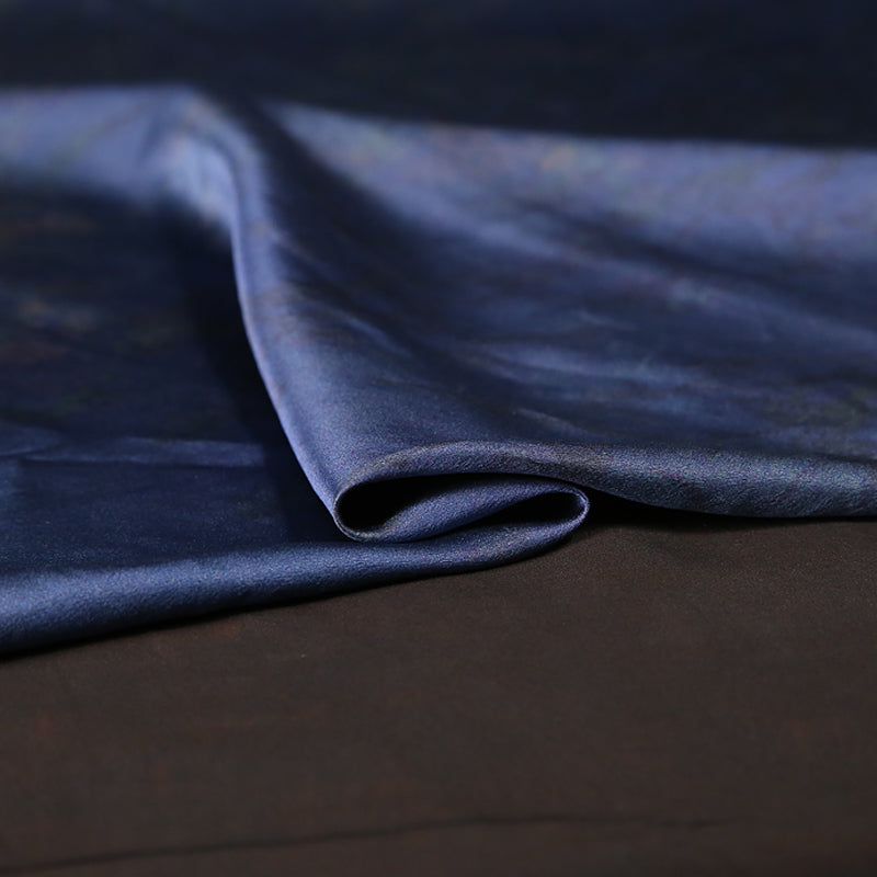 GUJLLH - Handmade 40 Momme Mud Silk Satin Fabric - 140cm wide by the Yard