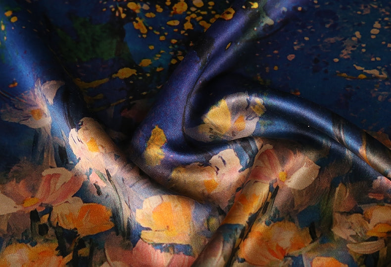 GUJLTH - Handmade 58 Momme PIZI Mud Silk Satin Fabric - 140cm wide by the Yard