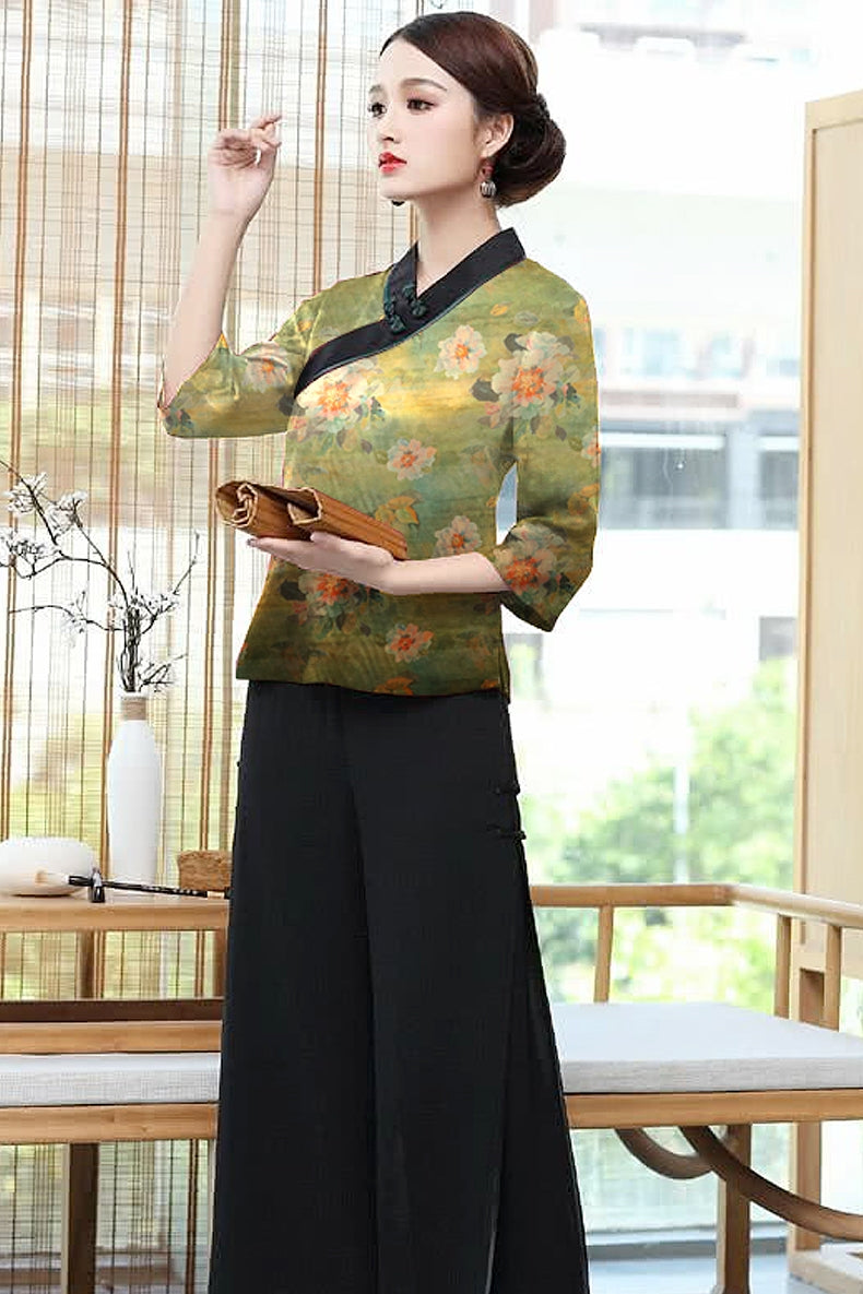 GUJMUD - Handmade 40 Momme Mud Silk Satin Fabric - 140cm wide by the Yard