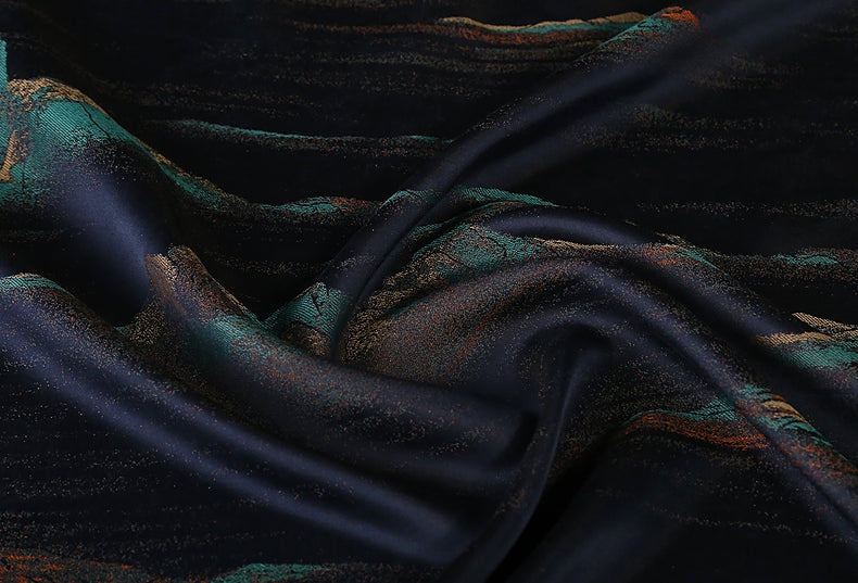 GUJQLJ - Handmade 40 Momme SongJin Mud Silk Satin Fabric - 140cm wide by the Yard