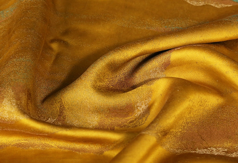 GUJSJJ - Handmade 40 Momme SongJin Mud Silk Satin Fabric - 140cm wide by the Yard