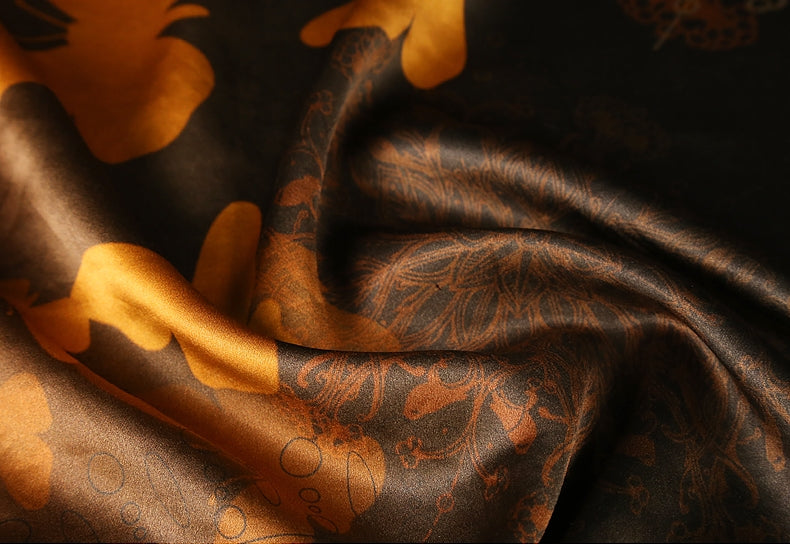 GUJXHD - Handmade 40 Momme Mud Silk Satin Fabric - 140cm wide by the Yard