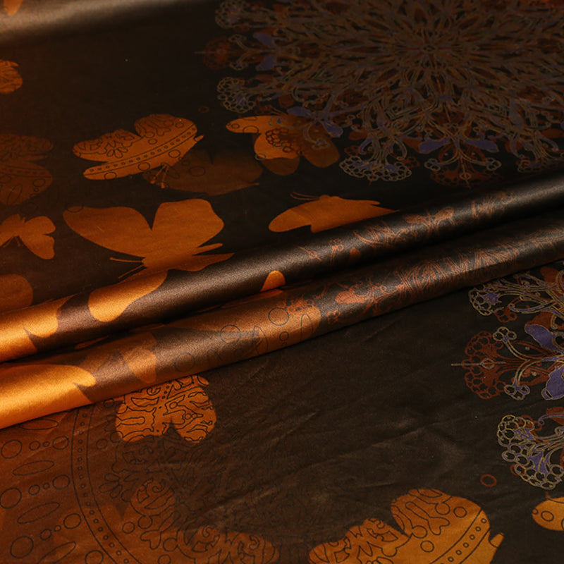 GUJXHD - Handmade 40 Momme Mud Silk Satin Fabric - 140cm wide by the Yard