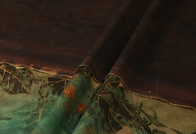 GUJXLH - Handmade 40 Momme Mud Silk Satin Fabric - 140cm wide by the Yard