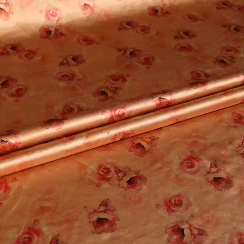 GUJXMG - Handmade 50 Momme PIZI Mud Silk Satin Fabric - 112cm wide by the Yard