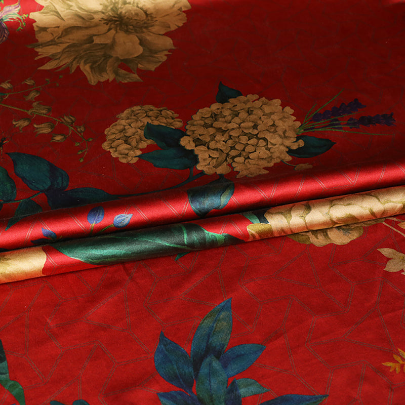 GUJXQH - Handmade 40 Momme Mud Silk Satin Fabric - 140cm wide by the Yard