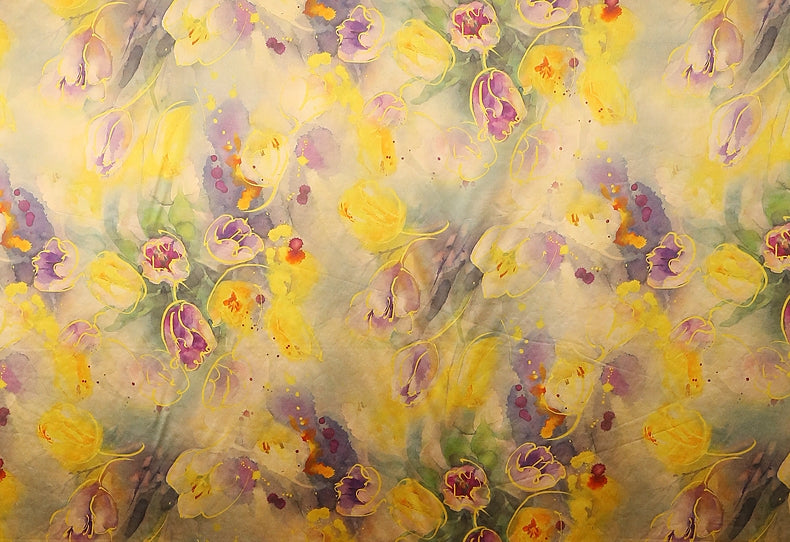 GUJYUJ - Handmade 40 Momme Mud Silk Satin Fabric - 112cm wide by the Yard