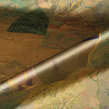 GUJYXZ - Handmade 60 Momme Mud Silk Satin Fabric - 112cm wide by the Yard