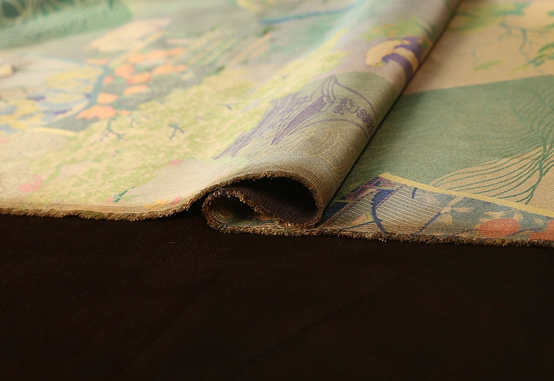 GUJYXZ - Handmade 60 Momme Mud Silk Satin Fabric - 112cm wide by the Yard