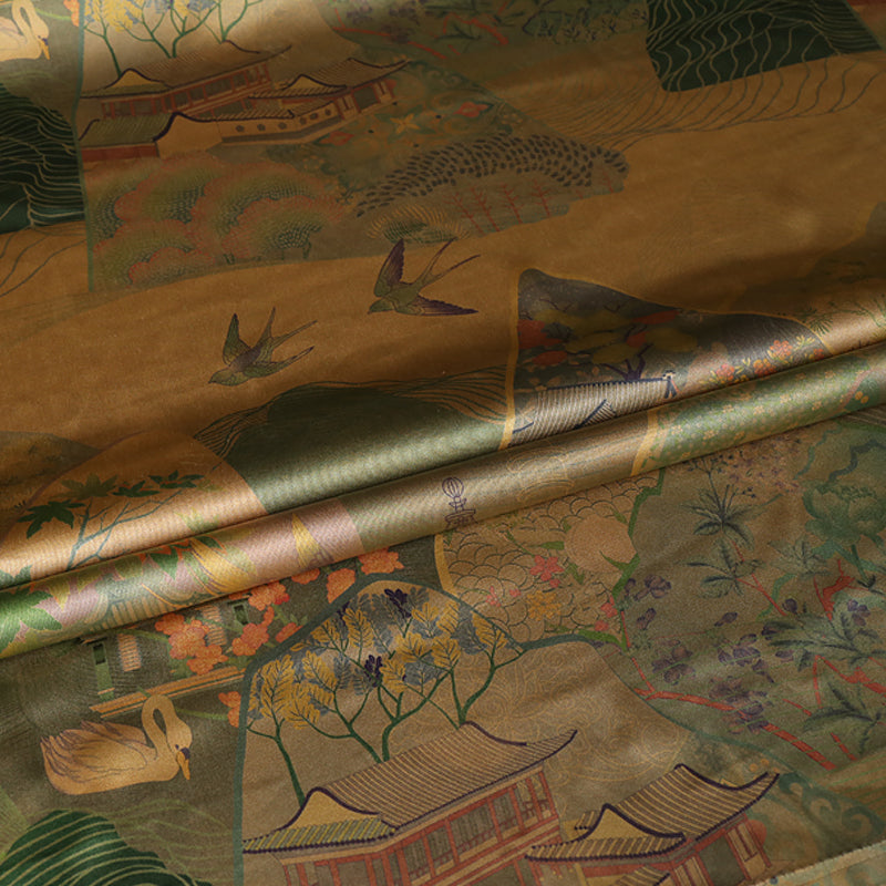 GUJYXZ - Handmade 60 Momme Mud Silk Satin Fabric - 112cm wide by the Yard