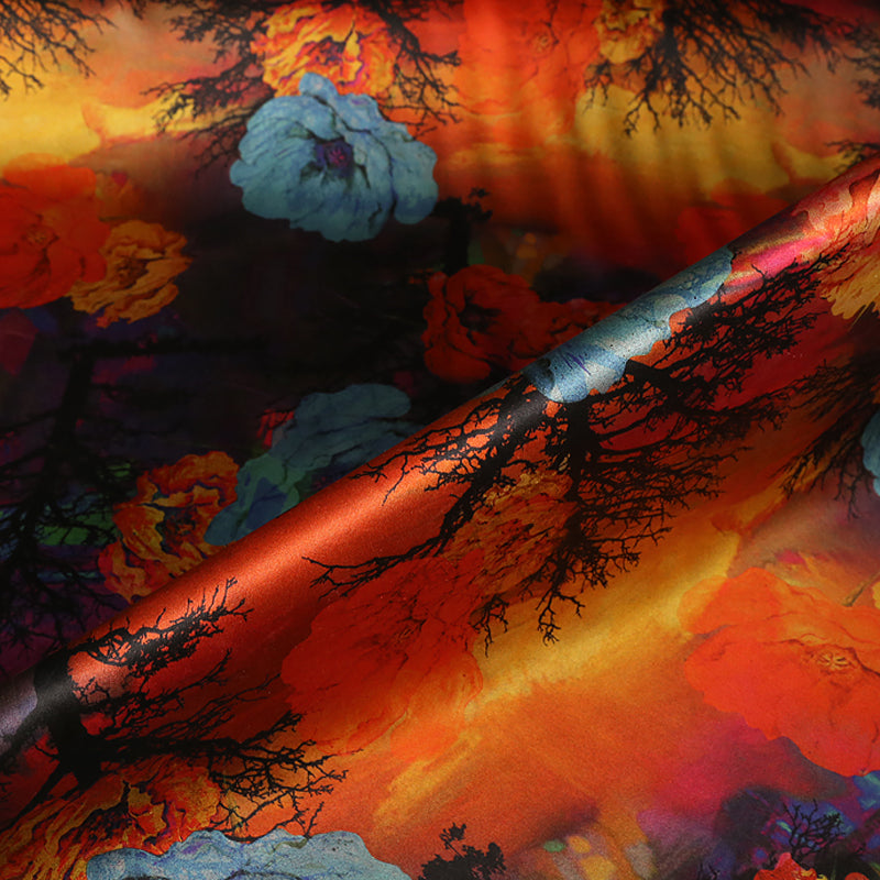 GUJYYH - Handmade 50 Momme PIZI Mud Silk Satin Fabric - 140cm wide by the Yard