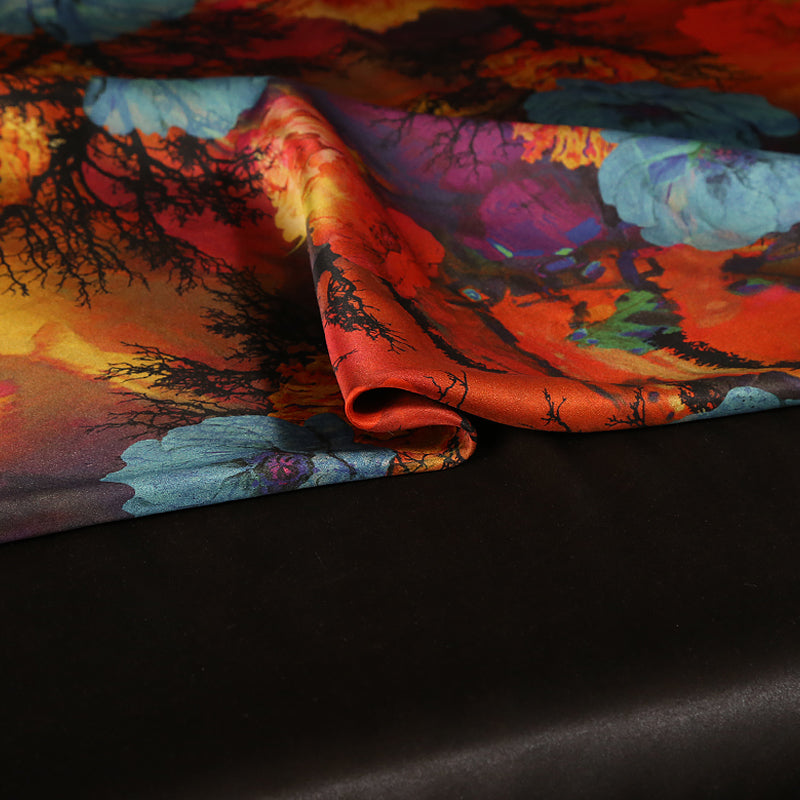 GUJYYH - Handmade 50 Momme PIZI Mud Silk Satin Fabric - 140cm wide by the Yard