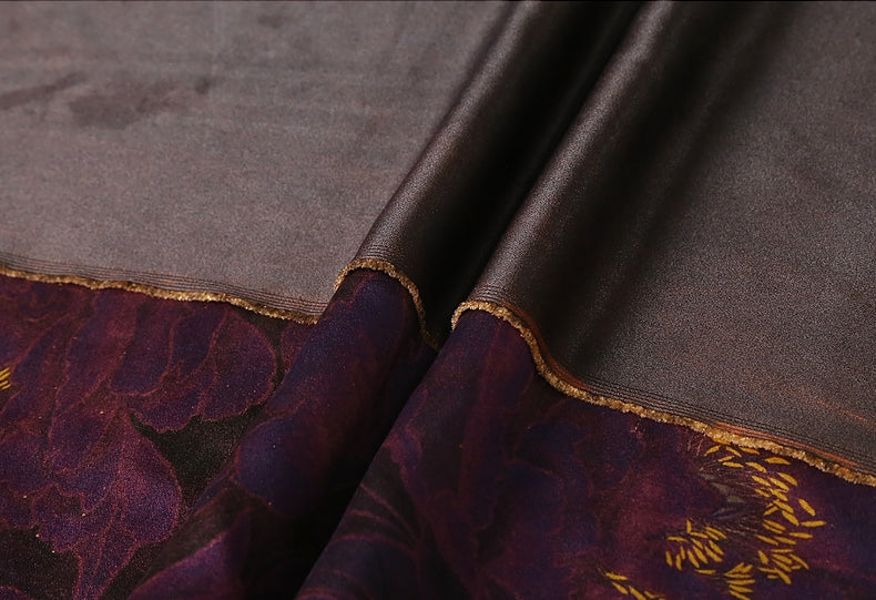 GUJZHD - Handmade 55 Momme PIZI Mud Silk Satin Fabric - 112cm wide by the Yard