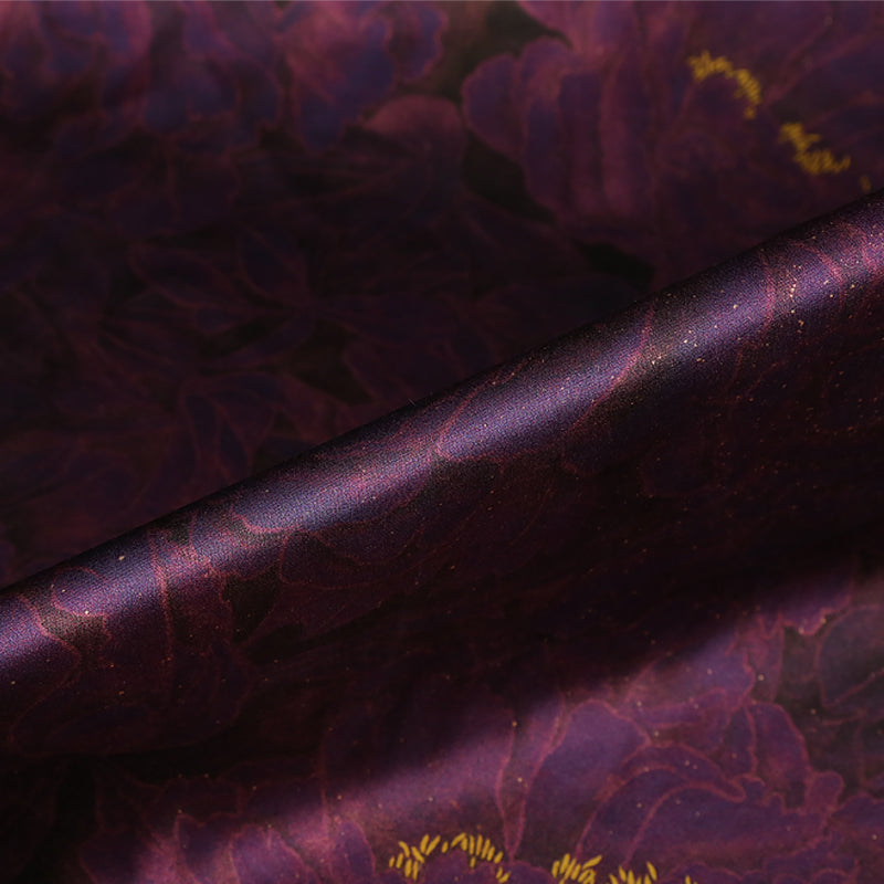 GUJZHD - Handmade 55 Momme PIZI Mud Silk Satin Fabric - 112cm wide by the Yard