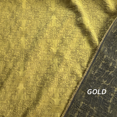 JPTAOTIE - 50 Momme Plant Dye Mud Brocade Silk Noil Fabric - 110cm wide by the Yard