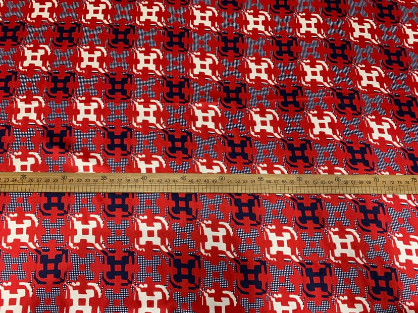 MZUFEN - 19 Momme Ethnic Style Pattern Digital Print Stretch Silk Satin Fabric - 140cm wide by the Yard