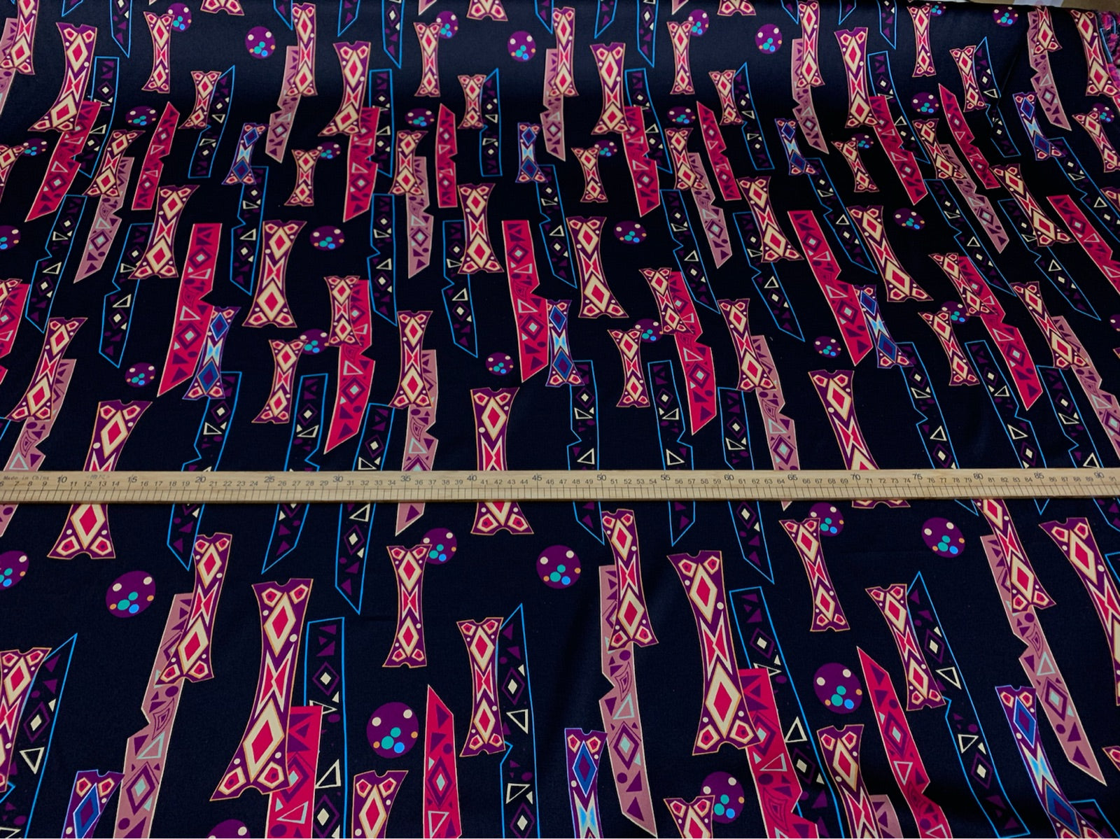 REBENQ - 19 Momme Fashion Japanese Sailfish Pattern Digital Print Stretch Silk Satin Fabric - 140cm wide by the Yard